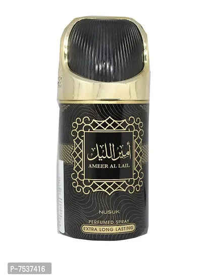 NUSUK AMEER AL LAYAL Deo Perfumed Body Spray For Men  Women 250 ml