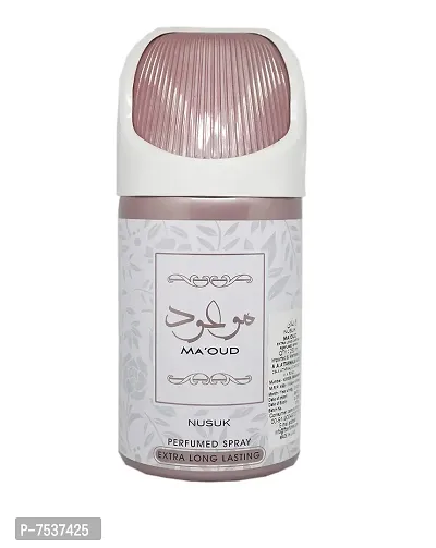 NUSUK MA OUD Deo Perfumed Body Spray For Men  Women 250 ml