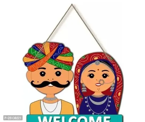 Rajasthani Welcome Wooden Wall Hangins