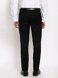 Cliths Black Slim Fit Formal Trousers for Men-thumb4