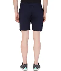 Men's Navy Blue Stylish Printed Cotton Casual Shorts for Daily wear/ Bermuda shorts for men cotton-thumb1