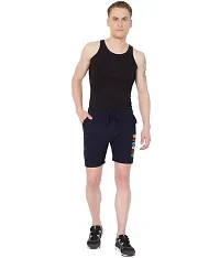 Men's Navy Blue Stylish Printed Cotton Casual Shorts for Daily wear/ Bermuda shorts for men cotton-thumb3