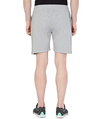 Men's Light Grey Stylish Printed Cotton Casual Shorts for Daily wear/ Bermuda shorts for men cotton-thumb1
