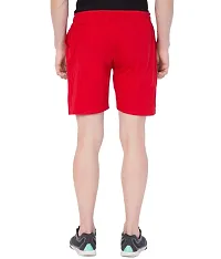 Men's Red Stylish Printed Cotton Casual Shorts for Daily wear/ Bermuda shorts for men cotton-thumb1
