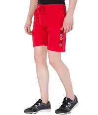 Men's Red Stylish Printed Cotton Casual Shorts for Daily wear/ Bermuda shorts for men cotton-thumb2