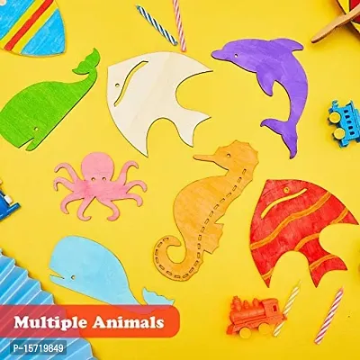 Cliths Wooden Ocean Animal Cutouts for Art  Craft-thumb3