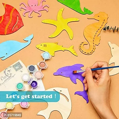 Cliths Wooden Ocean Animal Cutouts for Art  Craft-thumb5