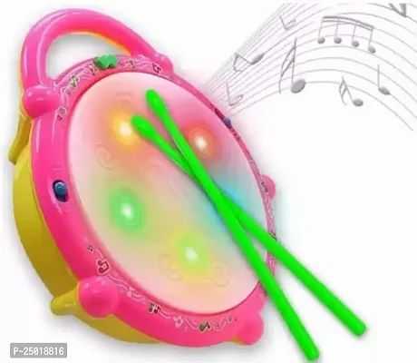 Premium Quality Goodsnet Flash Drum Toy With 5 Visual 3D Lights, Music, 3 Game Modes For Kids-thumb0