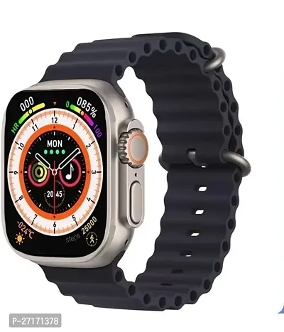 Stylish Black Silicone Smart Watch-thumb0