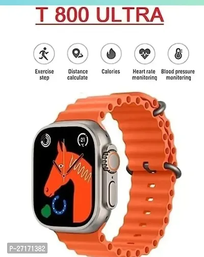 Stylish Orange Silicone Smart Watch-thumb0