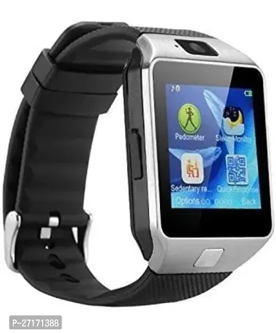 Stylish Black Silicone Smart Watch