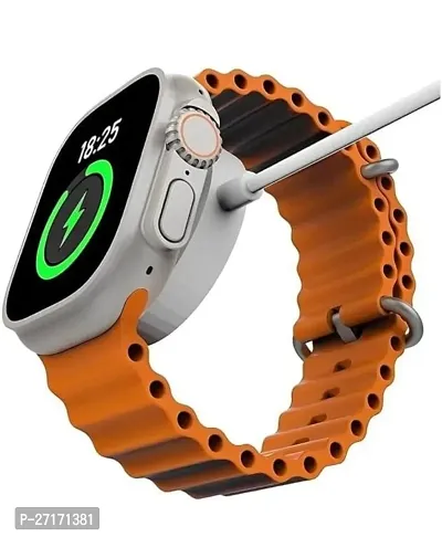 Stylish Orange Silicone Smart Watch-thumb0