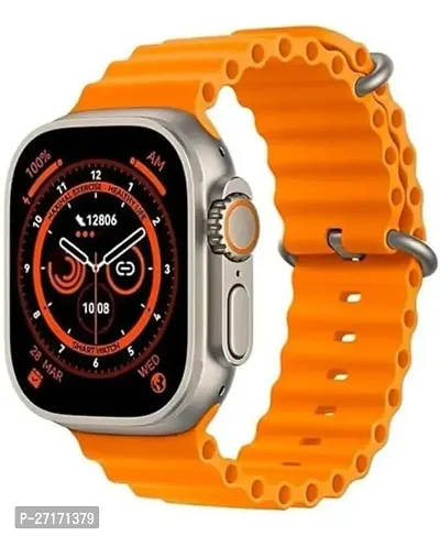 Stylish Orange Silicone Smart Watch-thumb0