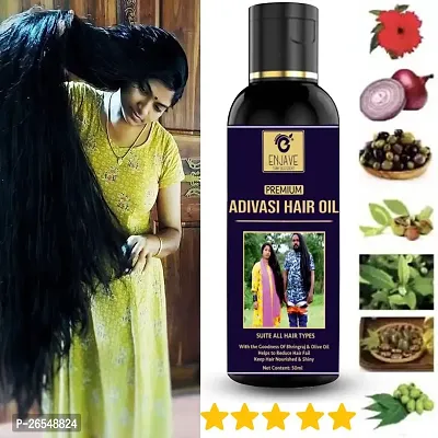 ENJAVE  Maha Bhringraj Hair oil For Hair Fall Control,Adivasi Hair Growth Oil,Hair Regrowth Oil,Ayurveda hair Oil, adivasi bhringraj hair oil,maha bhringraj hair oil 50ml Pack of 1-thumb0