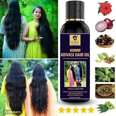 ENJAVE  Maha Bhringraj Hair oil For Hair Fall Control,Adivasi Hair Growth Oil,Hair Regrowth Oil,Ayurveda hair Oil, adivasi bhringraj hair oil,maha bhringraj hair oil 50ml Pack of 1-thumb0