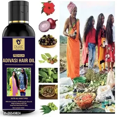 ENJAVE  Maha Bhringraj Hair oil For Hair Fall Control,Adivasi Hair Growth Oil,Hair Regrowth Oil,Ayurveda hair Oil, adivasi bhringraj hair oil,maha bhringraj hair oil 50ml Pack of 1-thumb0