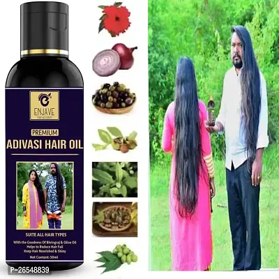 ENJAVE  Maha Bhringraj Hair oil For Hair Fall Control,Adivasi Hair Growth Oil,Hair Regrowth Oil,Ayurveda hair Oil, adivasi bhringraj hair oil,maha bhringraj hair oil 50ml Pack of 1