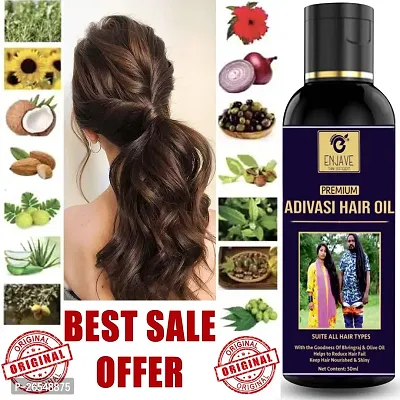 ENJAVE  Maha Bhringraj Hair oil For Hair Fall Control,Adivasi Hair Growth Oil,Hair Regrowth Oil,Ayurveda hair Oil, adivasi bhringraj hair oil,maha bhringraj hair oil 50ml Pack of 1-thumb0