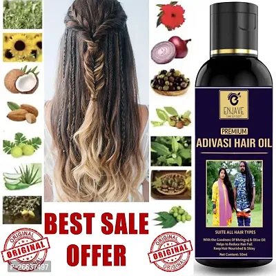 ENJAVE  Maha Bhringraj Hair oil For Hair Fall Control,Adivasi Hair Growth Oil,Hair Regrowth Oil,Ayurveda hair Oil, adivasi bhringraj hair oil,maha bhringraj hair oil 50ml Pack of 1