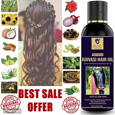 ENJAVE  Maha Bhringraj Hair oil For Hair Fall Control,Adivasi Hair Growth Oil,Hair Regrowth Oil,Ayurveda hair Oil, adivasi bhringraj hair oil,maha bhringraj hair oil 50ml Pack of 1