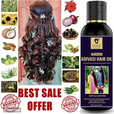 ENJAVE  Maha Bhringraj Hair oil For Hair Fall Control,Adivasi Hair Growth Oil,Hair Regrowth Oil,Ayurveda hair Oil, adivasi bhringraj hair oil,maha bhringraj hair oil 50ml Pack of 1