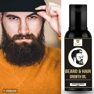 Enjave Beard Growth Oil for Men Fast Growth Nourishes  Strengthens Uneven Patchy Beard - 50ml-thumb0