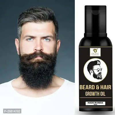 Enjave Beard Growth Oil for Men Fast Growth Nourishes  Strengthens Uneven Patchy Beard - 50ml-thumb0