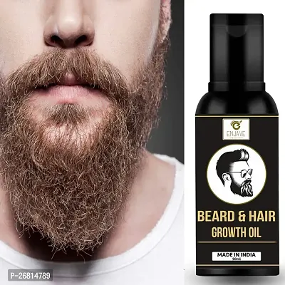 Enjave Beard Growth Oil for Men Fast Growth Nourishes  Strengthens Uneven Patchy Beard - 50ml-thumb0