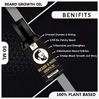 Enjave Beard Growth Oil for Men Fast Growth Nourishes  Strengthens Uneven Patchy Beard - 50ml-thumb1
