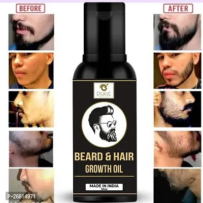 Enjave Beard Growth Oil for Men Fast Growth Nourishes  Strengthens Uneven Patchy Beard - 50ml-thumb0