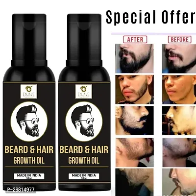 Enjave Beard Growth Oil for Men Fast Growth Nourishes  Strengthens Uneven Patchy Beard - 50ml-thumb0