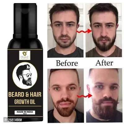 Enjave Beard Growth Oil for Men Fast Growth Nourishes  Strengthens Uneven Patchy Beard - 50ml-thumb0