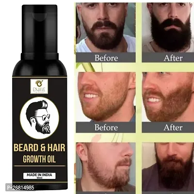 Enjave Beard Growth Oil for Men Fast Growth Nourishes  Strengthens Uneven Patchy Beard - 50ml-thumb0