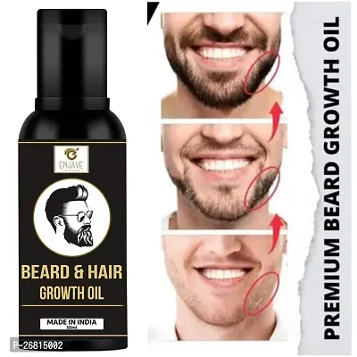 Enjave Beard Growth Oil for Men Fast Growth Nourishes  Strengthens Uneven Patchy Beard - 50ml-thumb0