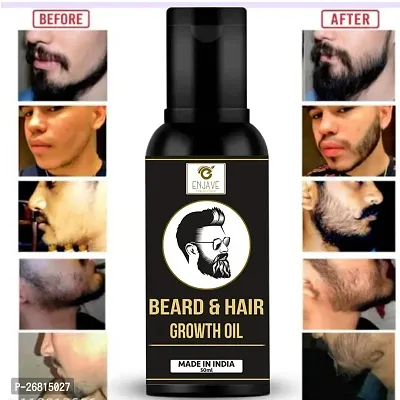 Enjave Beard Growth Oil for Men Fast Growth Nourishes  Strengthens Uneven Patchy Beard - 50ml-thumb0