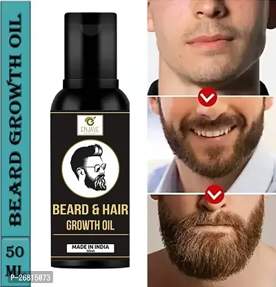 Enjave Beard Growth Oil for Men Fast Growth Nourishes  Strengthens Uneven Patchy Beard - 50ml-thumb0