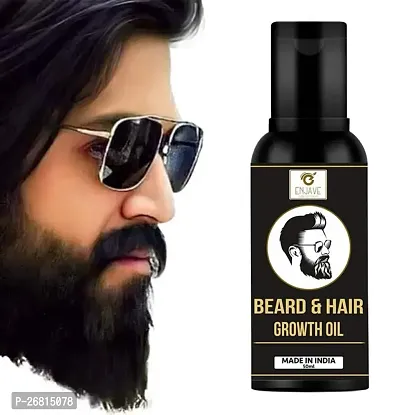 Enjave Beard Growth Oil for Men Fast Growth Nourishes  Strengthens Uneven Patchy Beard - 50ml-thumb0