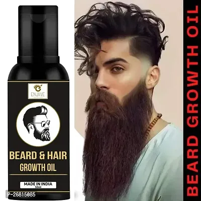 Enjave Beard Growth Oil for Men Fast Growth Nourishes  Strengthens Uneven Patchy Beard - 50ml-thumb0