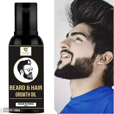 Enjave Beard Growth Oil for Men Fast Growth Nourishes  Strengthens Uneven Patchy Beard - 50ml-thumb0