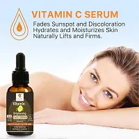 Vitamin C Face Serum Skin Brightening Whitening Anti Aging Face oil dark circle dark spots pimple removal for dry skin for oily skin Glow 30 ML-thumb1