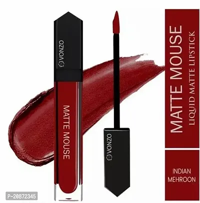 Vonzo maroon colour liquid matte mousse lipstick 6 ml shade indian mahroon