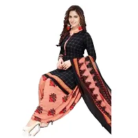 Elegant Multicoloured Crepe Printed Dress Material with Dupatta For Women-thumb1