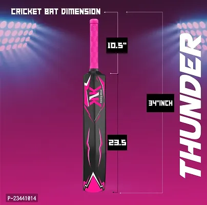 KNK Thunder Senior Plastic Cricket Bat with Soft Cricket Ball Cricket Kit ()-thumb3