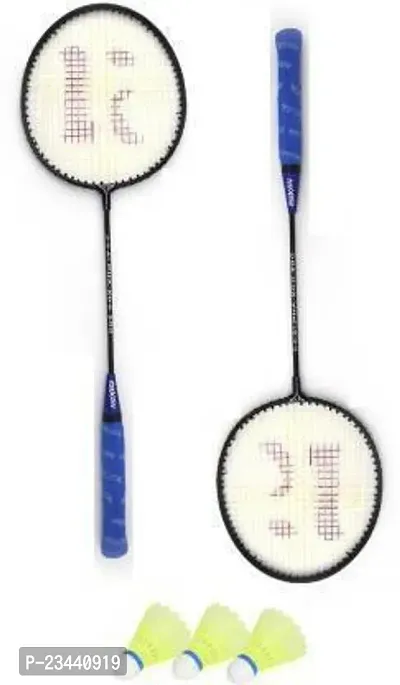 KNK Single Shaft Badminton 2 Piece Badminton With 3 Nylon Shuttle Badminton Kit ()