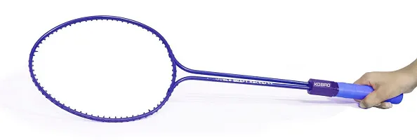 KOBRO Double Shaft Badminton Racquet Set Of 2 Piece With 3 Piece Nylon Shuttle Cock Badminton Kit ()-thumb1