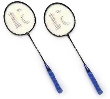 KNK Single Shaft Racket Set of 2 Piece With 6 Nylon Shuttlecocks And Badminton Net Badminton Kit ()-thumb1