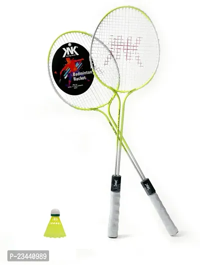 KOBRO Multicolour Badminton Set Of 2 Piece Racquet with 1 Piece Plastic ShuttleCock Badminton Kit ()-thumb0