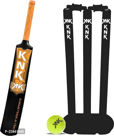 KNK Hard Plastic Cricket Kit For 6-8 Years Kids (1 Bat Size 3  Wicket 24   1 Ball) Cricket Kit ()-thumb0