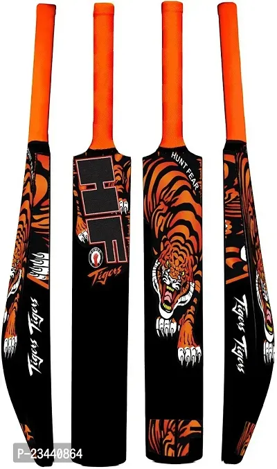 TIGER Edition Full Size (Ideal for 15 ) Hard PLastic For tennis Ball PVC Plastic PVC Plastic Cricket  Bat (800 g)