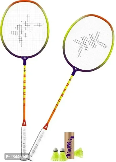 KNK Isometric THUNDER Wide Body Badminton Set of 2 Piece With 3 Piece Nylon Shuttle Badminton Kit ()